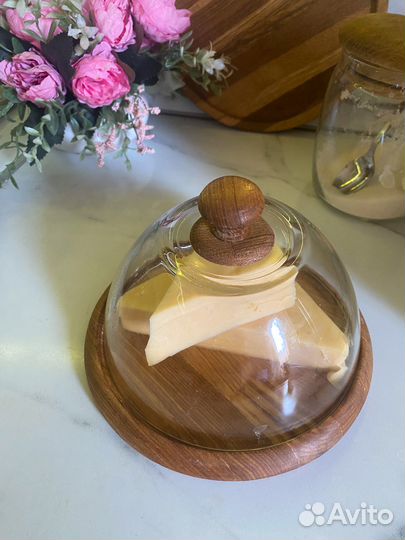 Хлебница Сырница деревянная ясень дуб дерево