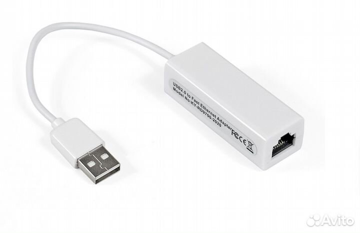 Адаптер USB 2.0 to Ethernet (RJ45), до 100 Мбит/с