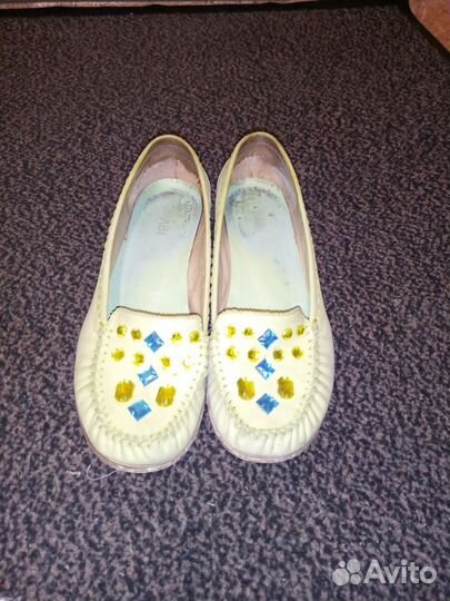 Макасины натуральная кожа, 37 размер бу