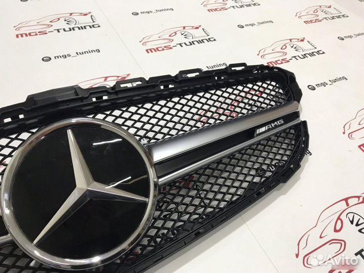 Решетка Mercedes Рест C63 W205 Chrome бз AMG Дистр