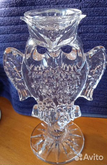 Сова хрусталь подсвечники