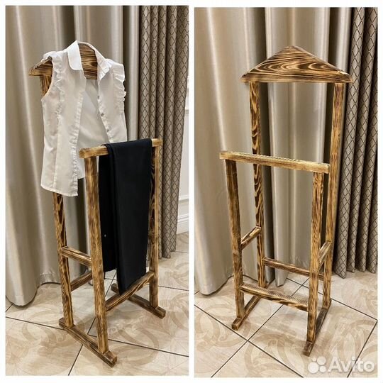 Вешалка напольная для одежды деревянная