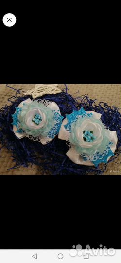 Банты заколки зимняя тематика