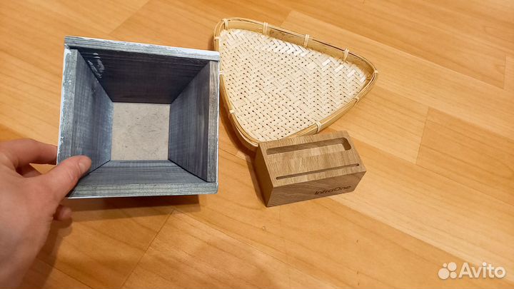 Деревянные кашпо подставки