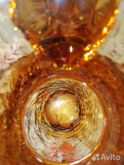 Кувшины цветное стекло кракле СССР лзхс