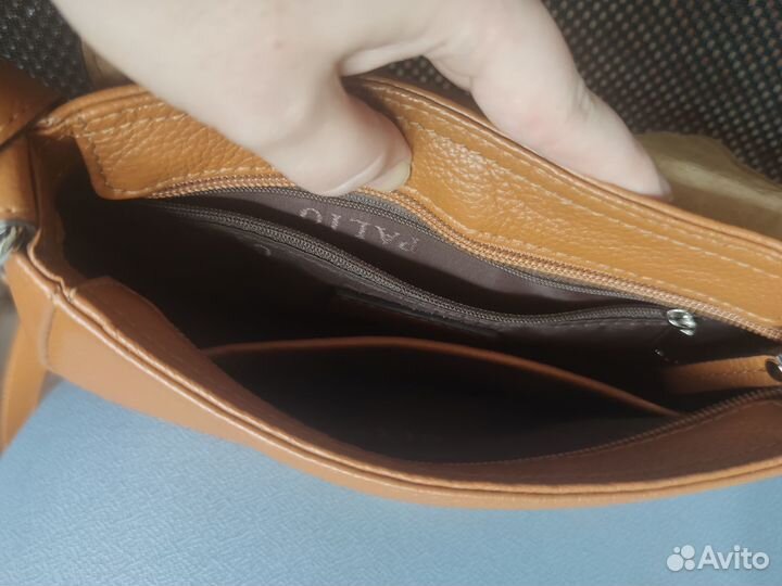 Сумка Palio рыжая, коричневая, кросс боди