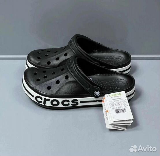 Crocs сабо черные белые молочные