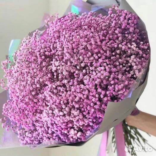 Букет из розовых гипсофил 27 шт