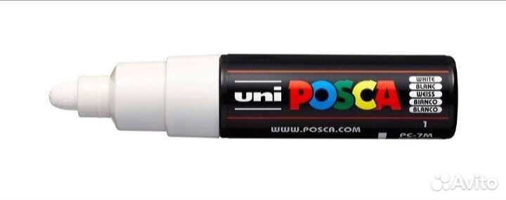 Акриловый маркер uni posca PC-7M Белый
