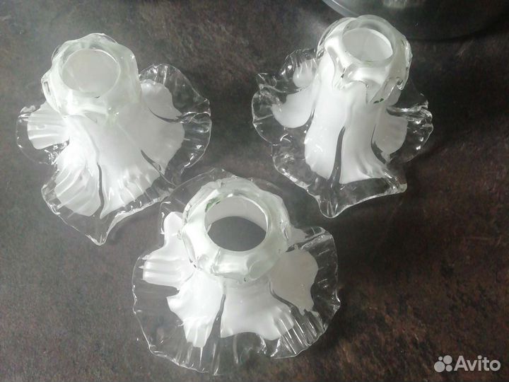 Плафоны для люстры стеклянные СССР