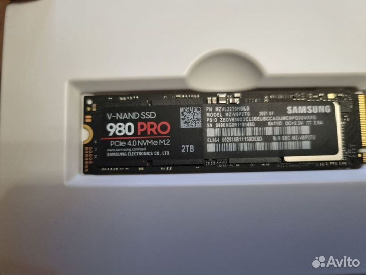 Ssd nvme m2 2tb samsung 980 pro