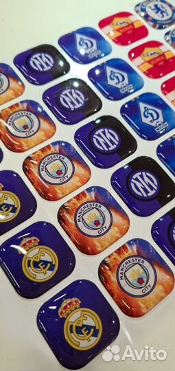 Наклейки стикеры 3d псж мс Милан Интер Локо Динамо