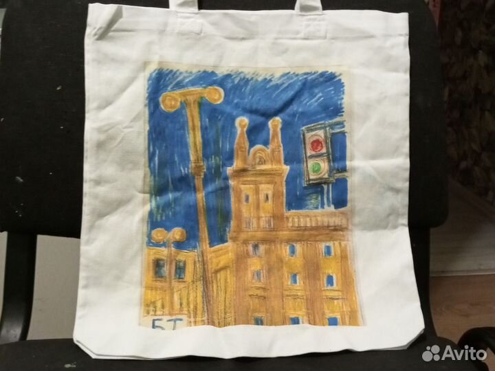 Сумка шоппер / С принтом Город / Новая