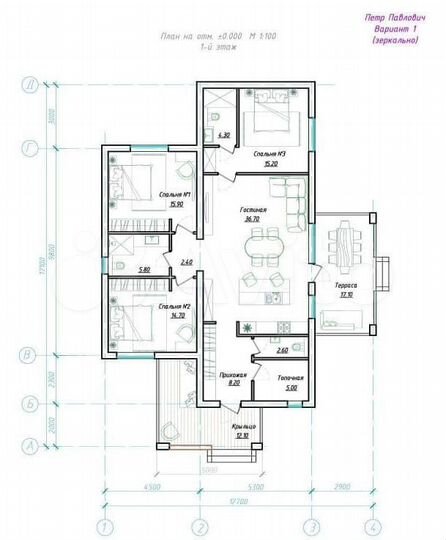 Дом 150 м² на участке 6,5 сот.