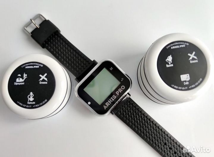 Кнопка вызова официанта в ассортименте с часами