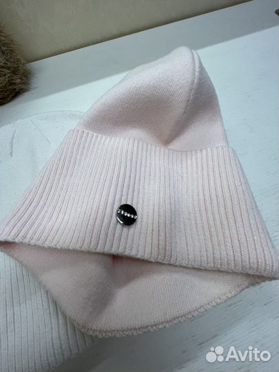 Шапка розовая шапка белая