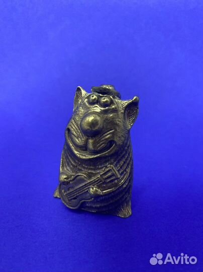 Кот колокольчик из бронзы