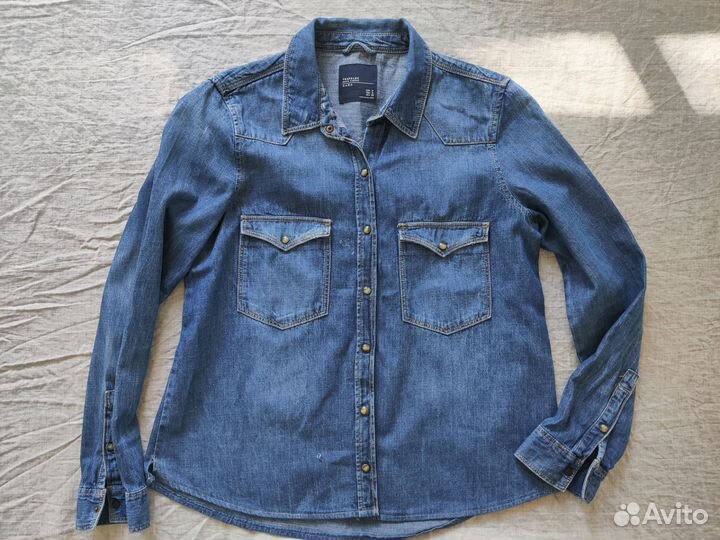 Джинсовая рубашка zara
