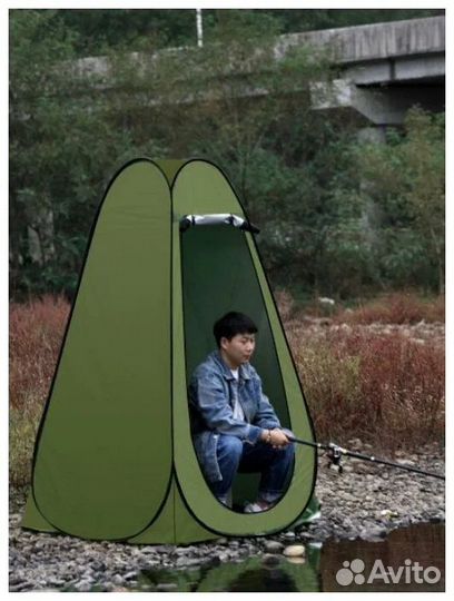 Автоматическая походная палатка душ-туалет (синий)