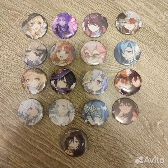 Аниме значки маленькие 37 мм