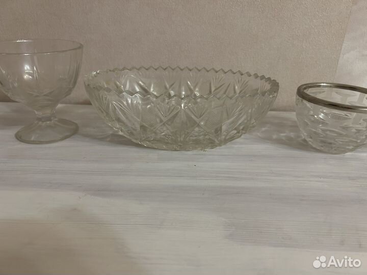 Салатницы пиалки посуда СССР хрусталь