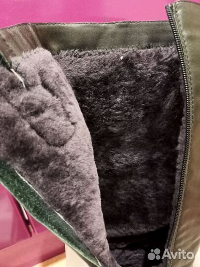 Сапоги женские кожа