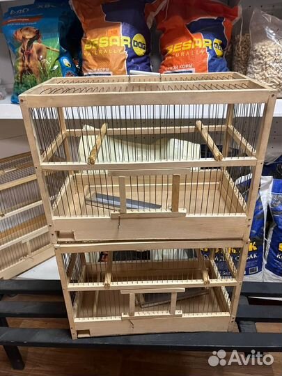 Клетки для попугаев, клетки деревянные