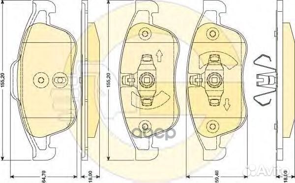 6117892 Колодки тормозные renault duster 10/FL