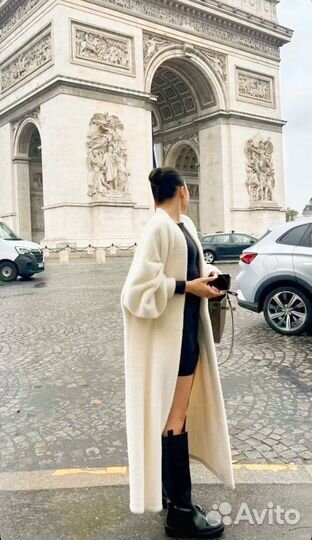 Кардиган пушистый белый