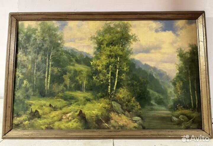 Картина маслом на холсте старинная