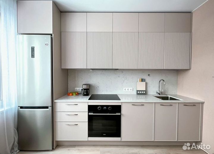 Кухня Розово-Алая на заказ с гарантией