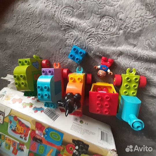 Lego duplo поезд паравозик цифры