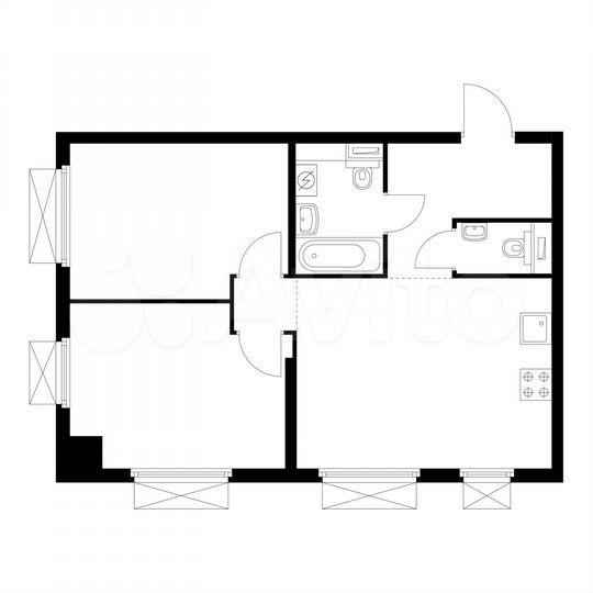 2-к. квартира, 53,6 м², 11/33 эт.