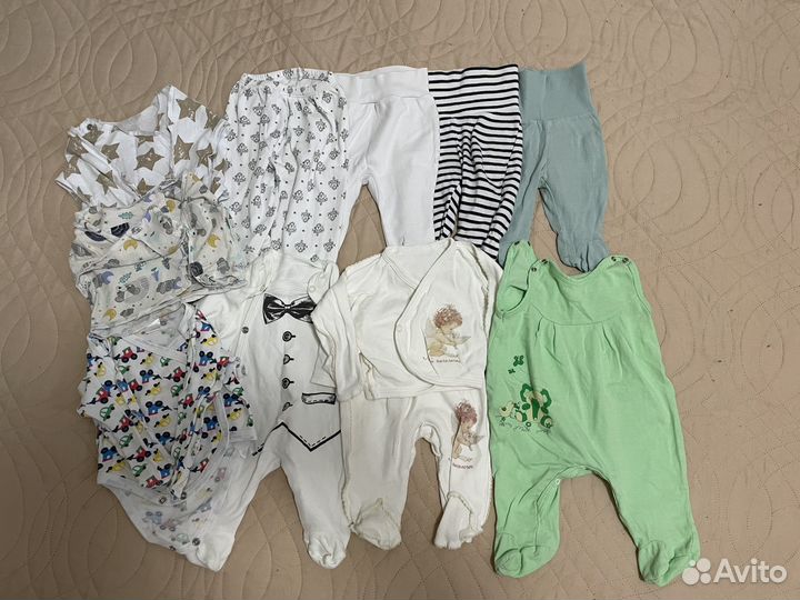 Детские вещи пакетом 0 до 2 месяцев