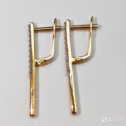 Серьги золотые (арт 125422) Д15