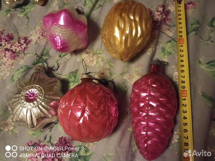 Кремлевские Ёлочные Игрушки СССР Толстое Стекло