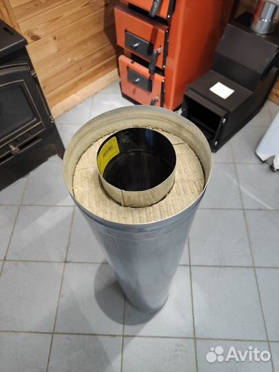 Дымоходная труба утепленая D115/200 нерж/оцинковка