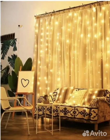 Гирлянда шторы 3х3