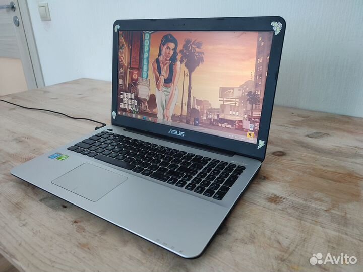 Игровой ноутбук asus 2видеокарты/8gb