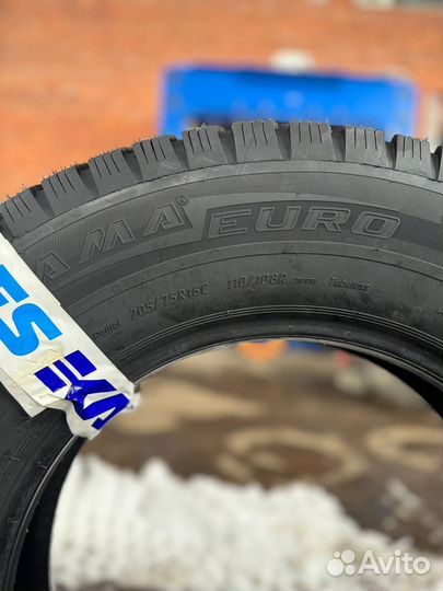 Шипованные шины 205/75R16C Кама евро 520