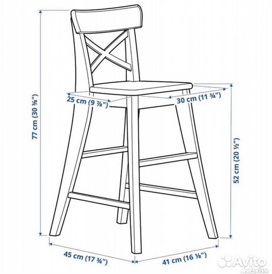 Стульчик деревянный IKEA ingolf