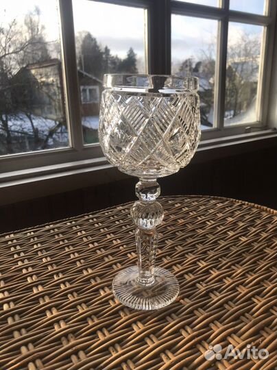 Фужер, кубок, ваза, алмазная грань