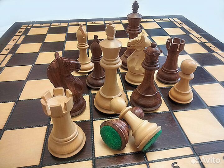 Шахматные фигуры деревянные (с утяж.). Индия