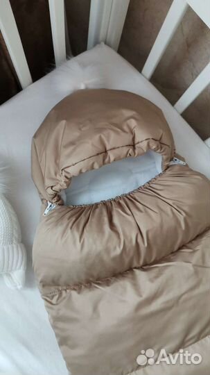 Конверт кокон на выписку. Комбенизон + шапка