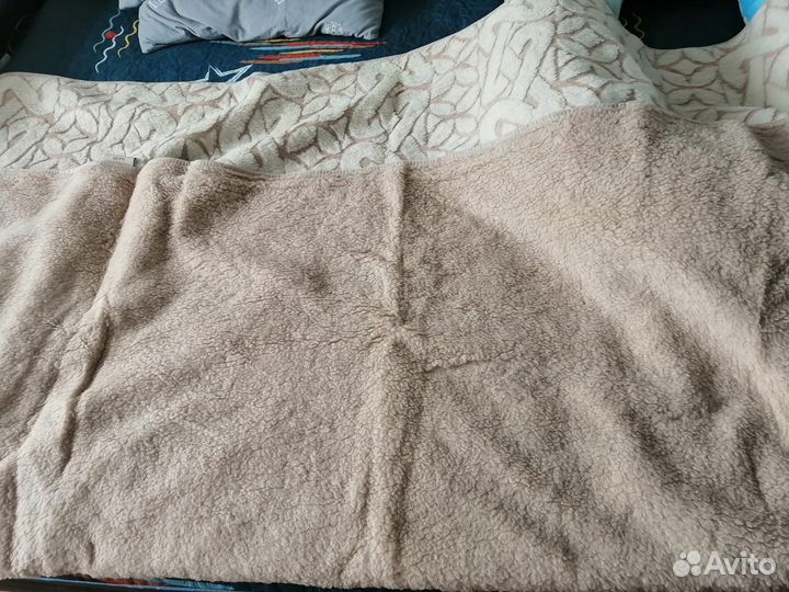 Двойное одеяло плед шерсть