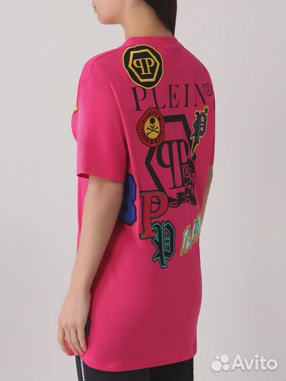Футболка хлопковая с принтом Philipp Plein