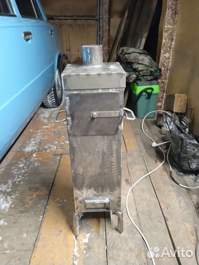 Печь вертикальная длительного горения в палатку