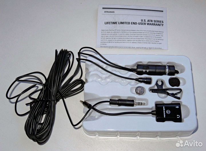 Петличный микрофон Audio-Technica ATR3350iS