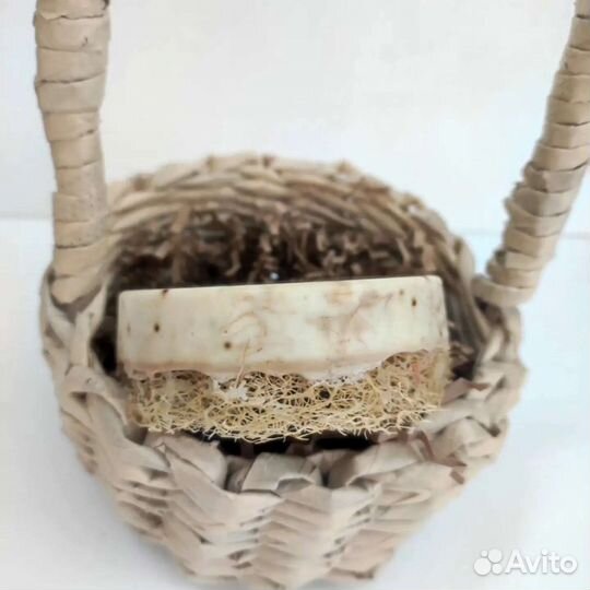 Мыло с натуральным молотым кофе и с люфой