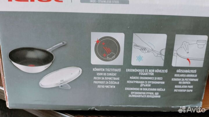 Сковорода вок с крышкой Tefal